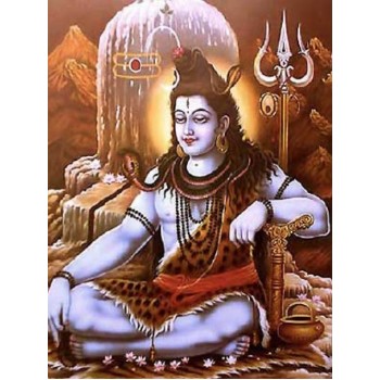 Painting of Lord Shiva with Lingam